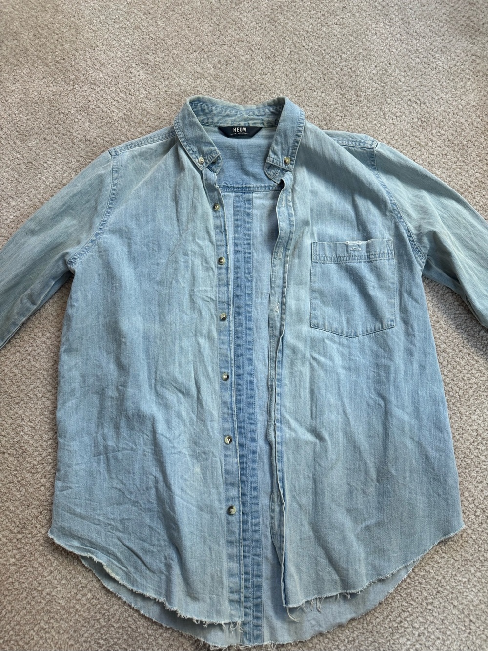 Neuw Faded Light Blue Denim Shirt